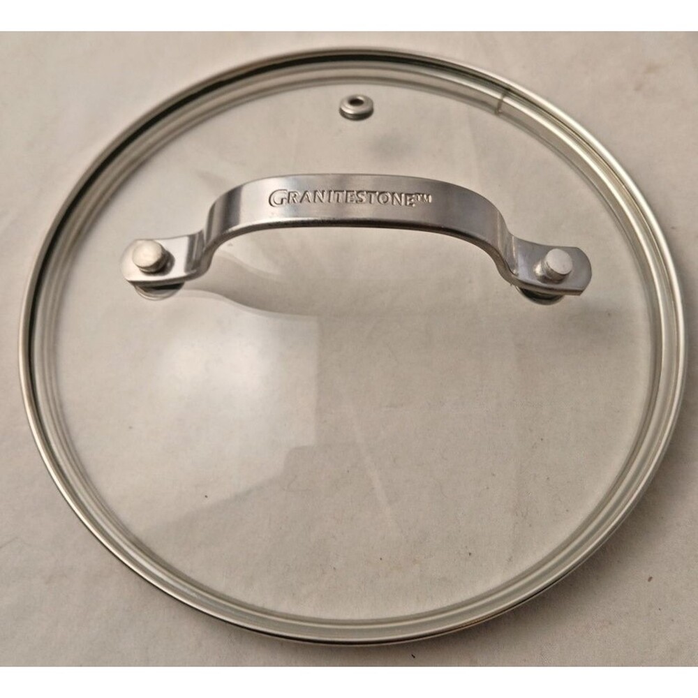 Granitestone Cookware Glass Replacement Pot/Pan Lid Only-6 5/8 Outer 6 1/4 Inner